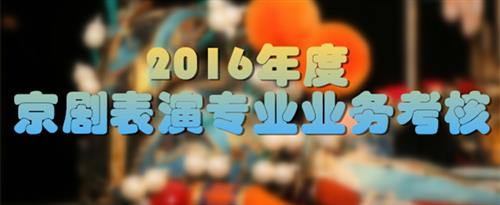 黄色视频污操逼国家京剧院2016年度京剧表演专业业务考...